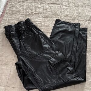 American Eagle Outfitters Black Faux Leather Pants